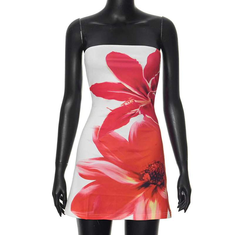 Claudia® | Women'S Bandeau Mini Dress With Floral Print And Figure-Hugging Cut - Image 6