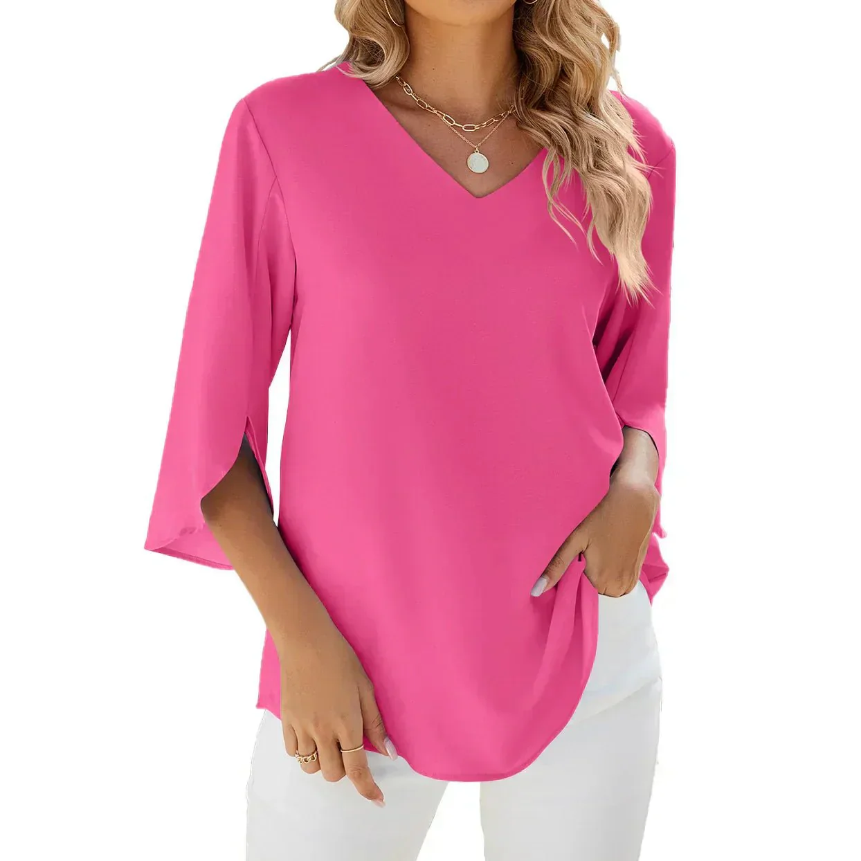 Columba® | Elegant V-Neck Blouse - Image 10
