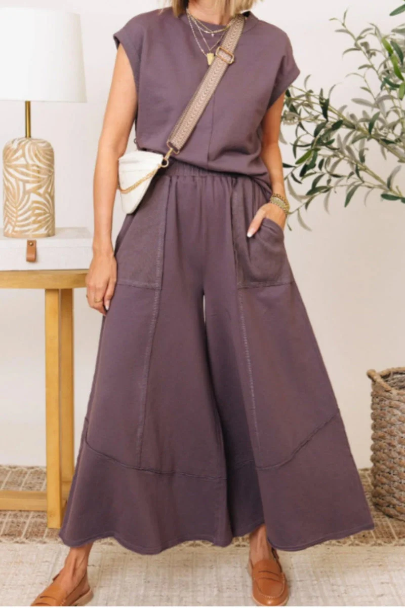 Concepcion | Casual plain O-neck two-piece bag - Image 2
