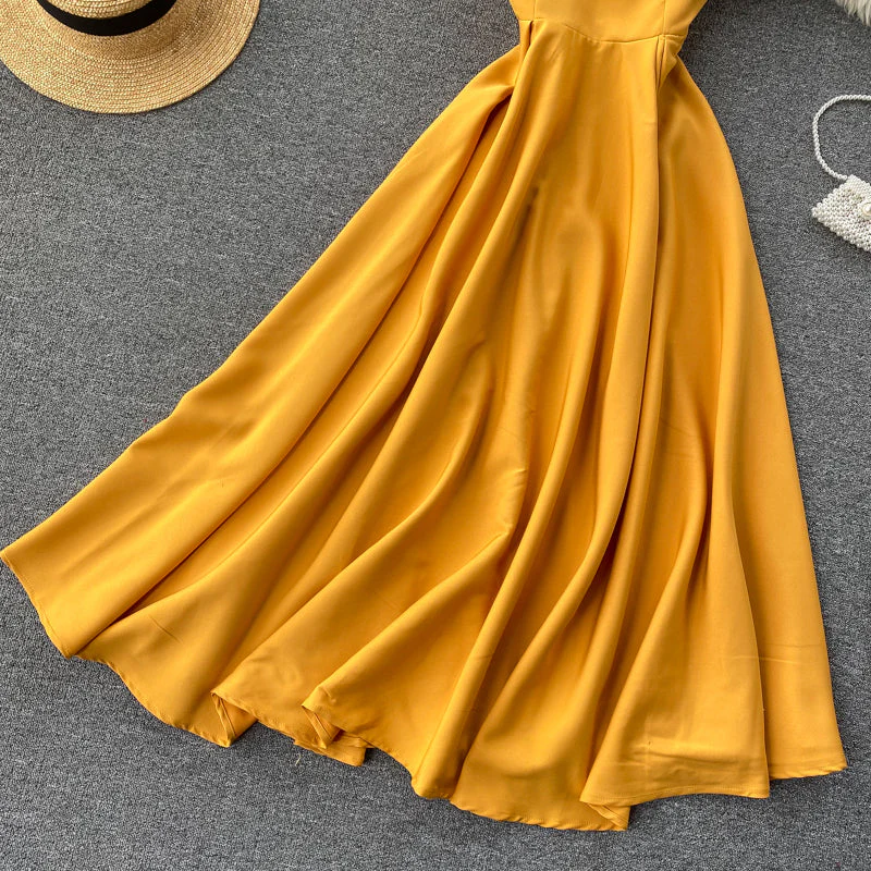 Concepción® | Yellow Sleeveless Cocktail Dress - Image 12