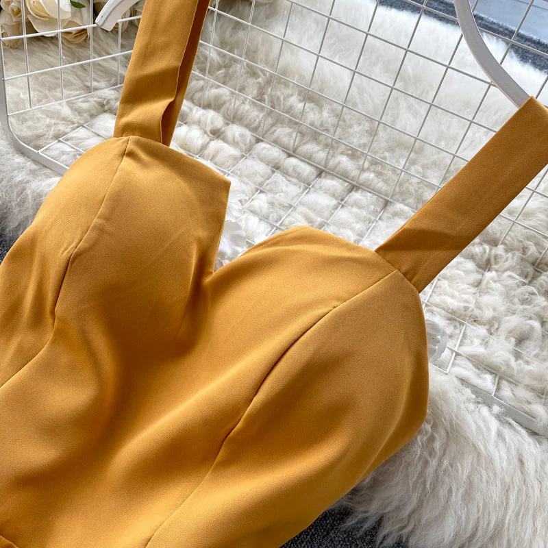 Concepción® | Yellow Sleeveless Cocktail Dress - Image 5