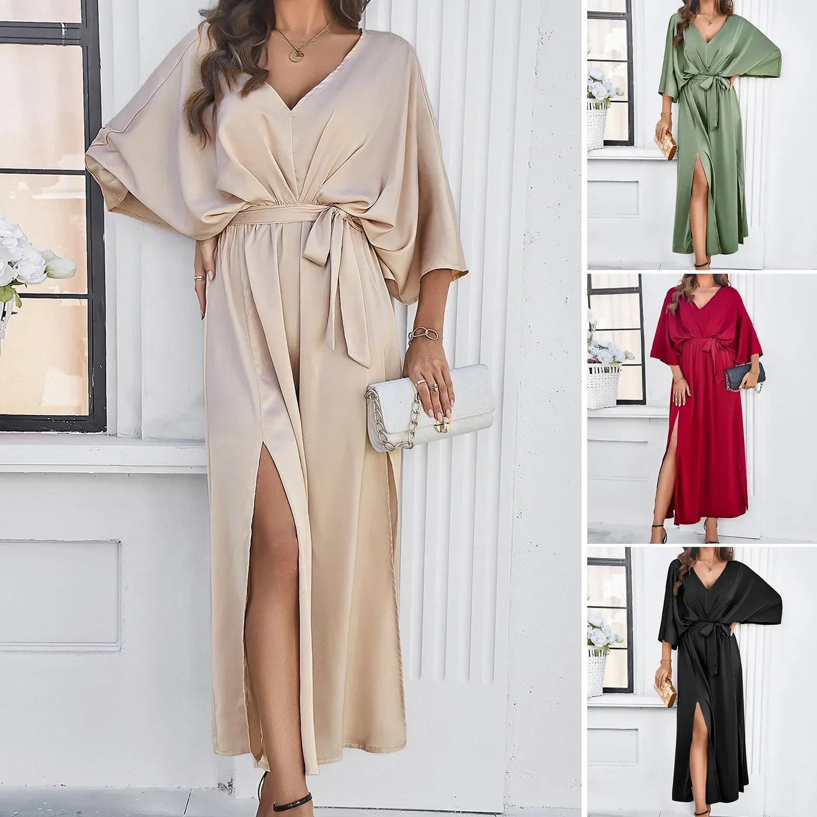 Concordia® | V-Neck Dress In A Loose Fit - Image 2