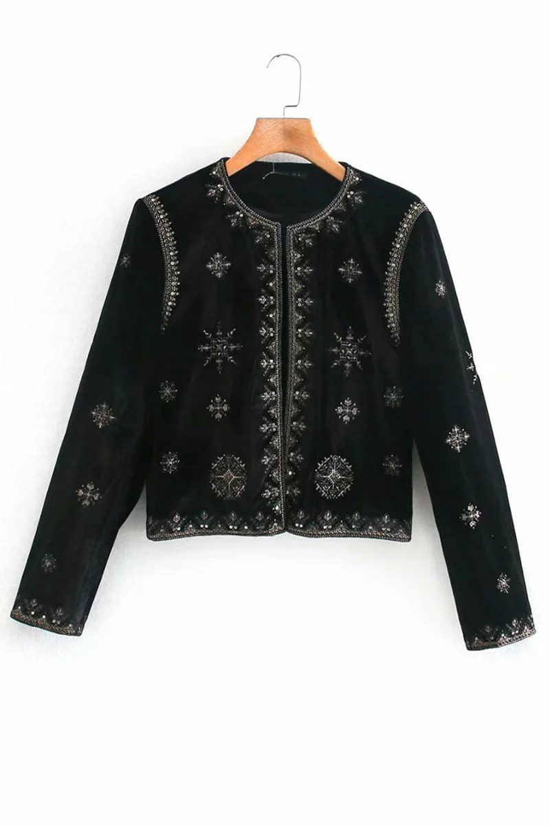 Connie | Casual O-neck floral embroidered outerwear - Image 2