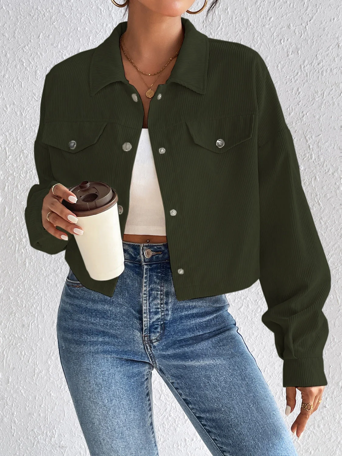 Constance | Long sleeve jacket with snap fastening - Image 10
