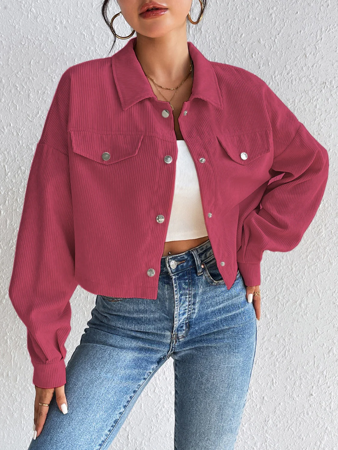 Constance | Long sleeve jacket with snap fastening - Image 12