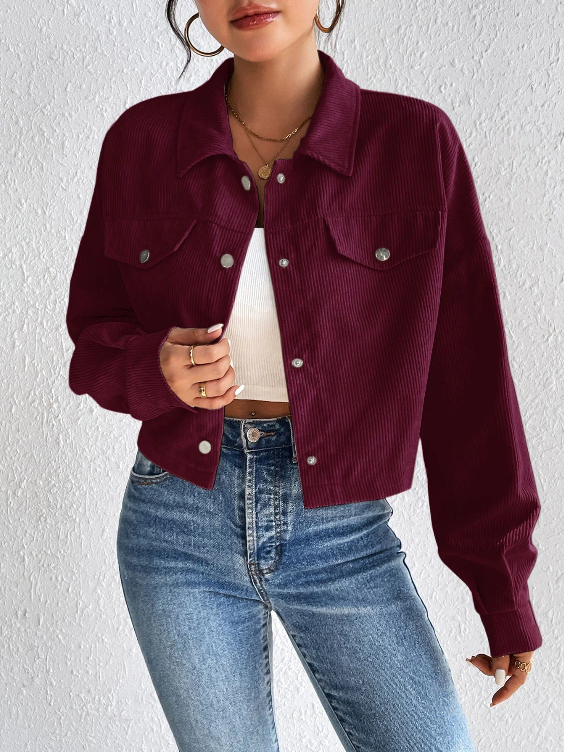 Constance | Long sleeve jacket with snap fastening - Image 18