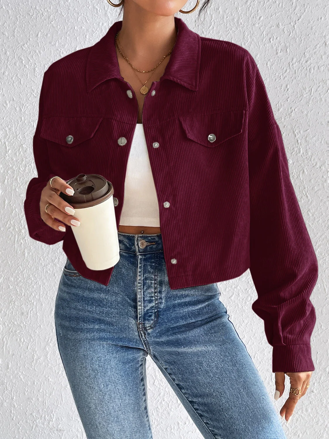 Constance | Long sleeve jacket with snap fastening - Image 21
