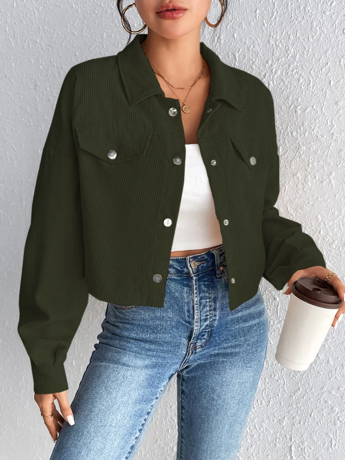 Constance | Long sleeve jacket with snap fastening - Image 8