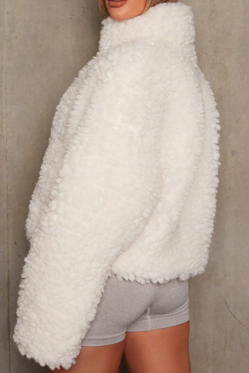Consuelo | Casual solid patchwork basic outerwear with zip collar - Image 3