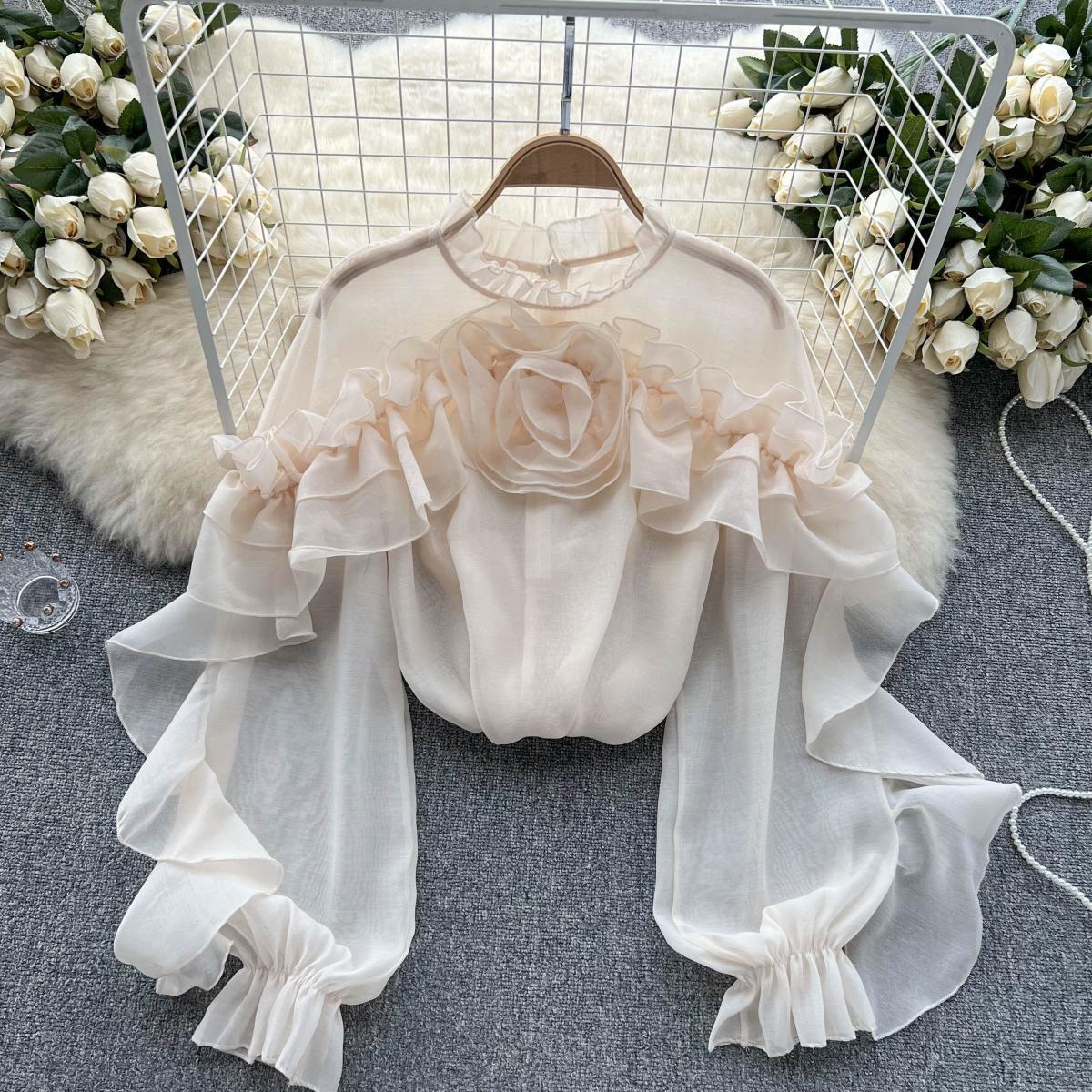Corina® | Irregular Gathered Mesh Blouse Women'S Sweater - Image 6