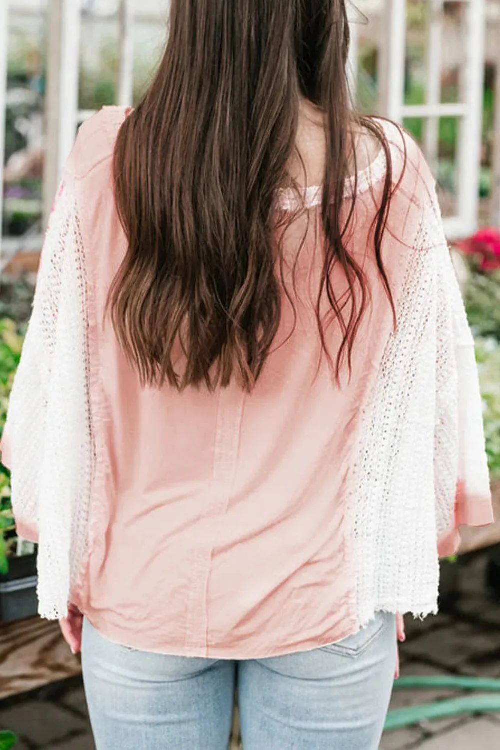 Cornelia | Blouse with three quarter sleeves and V-neck - Image 2