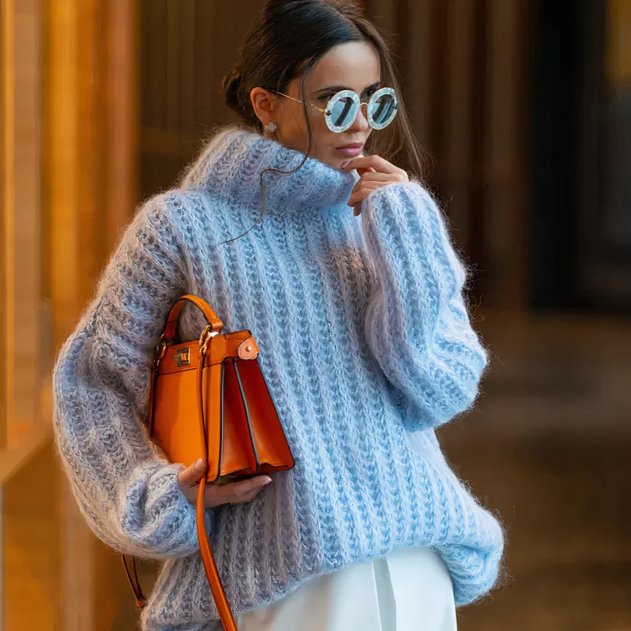 Cornelia | Fluffy knitted sweater - Image 4