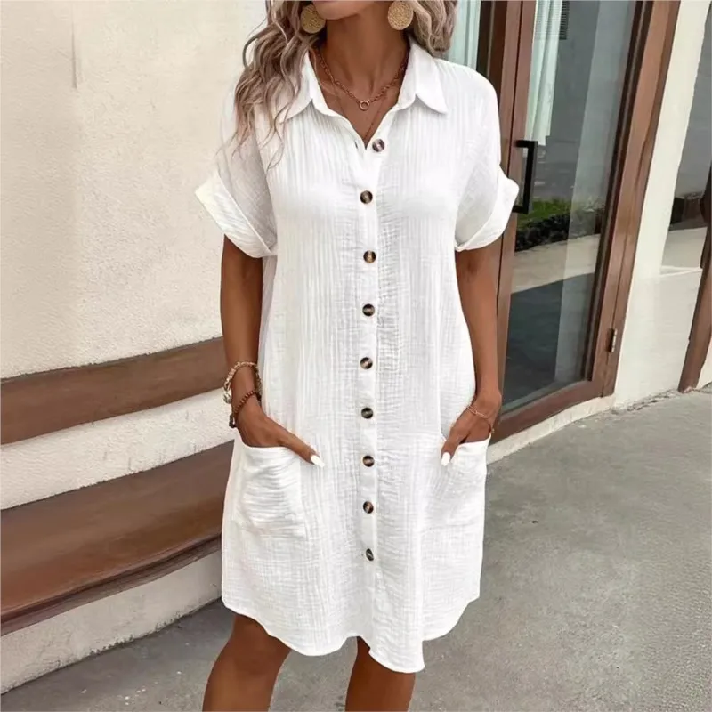 Courtney® | Elegant Summer Dress With Collar And Pockets - Image 7
