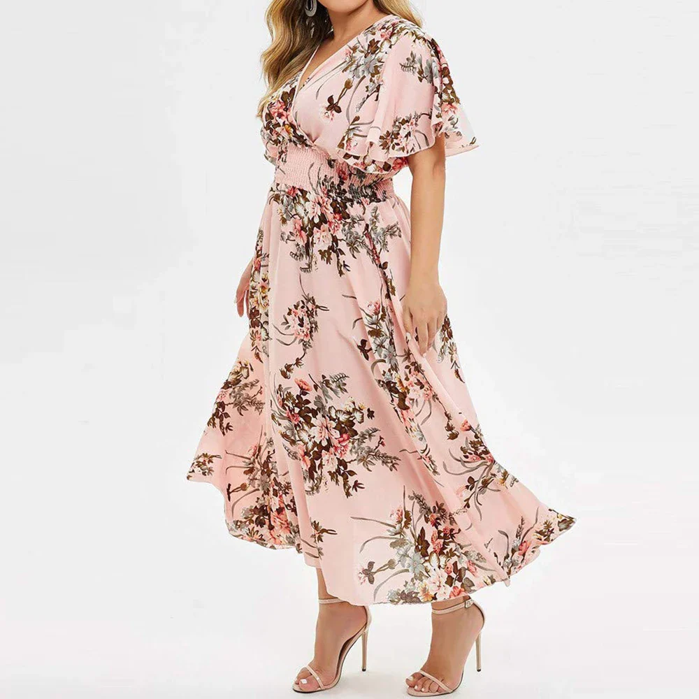 Criselda® | Long Dress For Women Made Of Floral Chiffon - Image 4