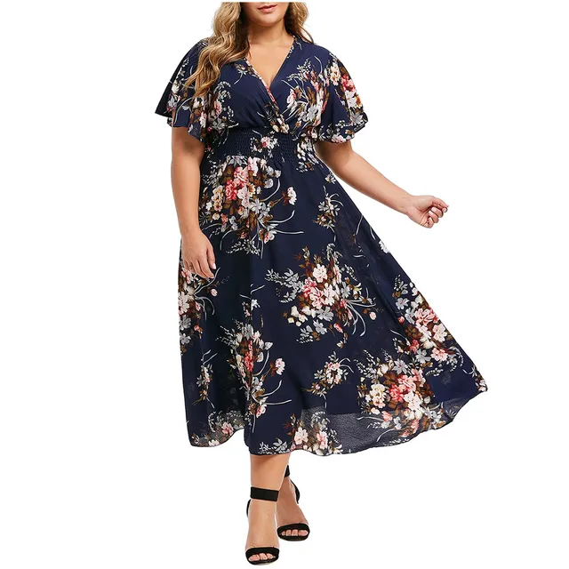 Criselda® | Long Dress For Women Made Of Floral Chiffon - Image 7