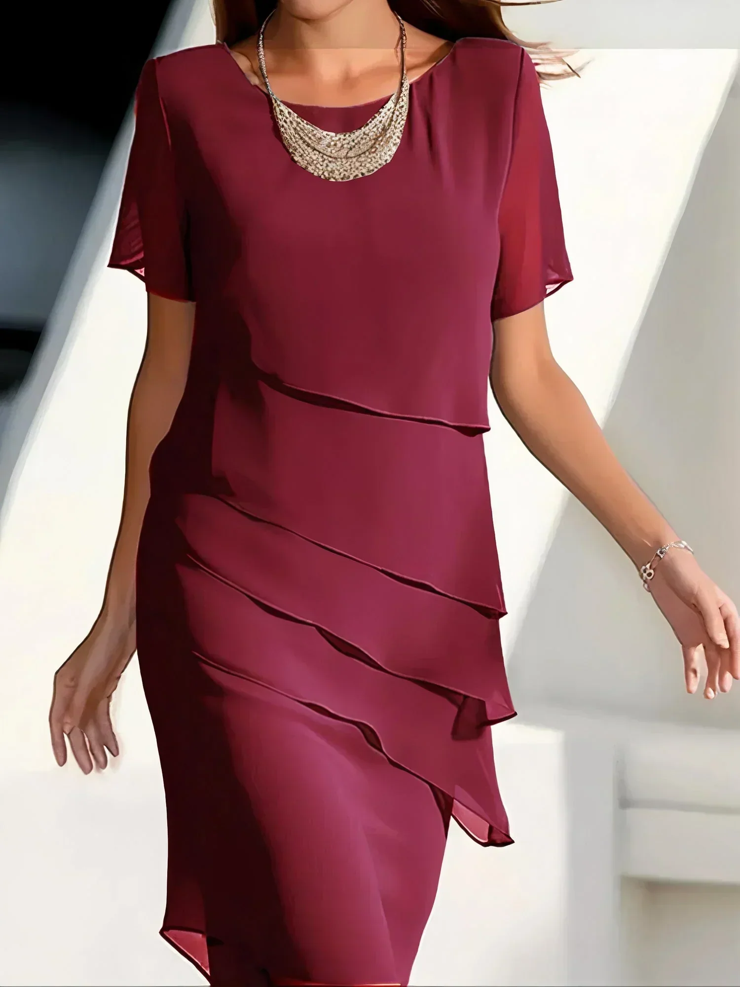 Cristal® | Elegant Cocktail Dress Made Of Chiffon - Image 3