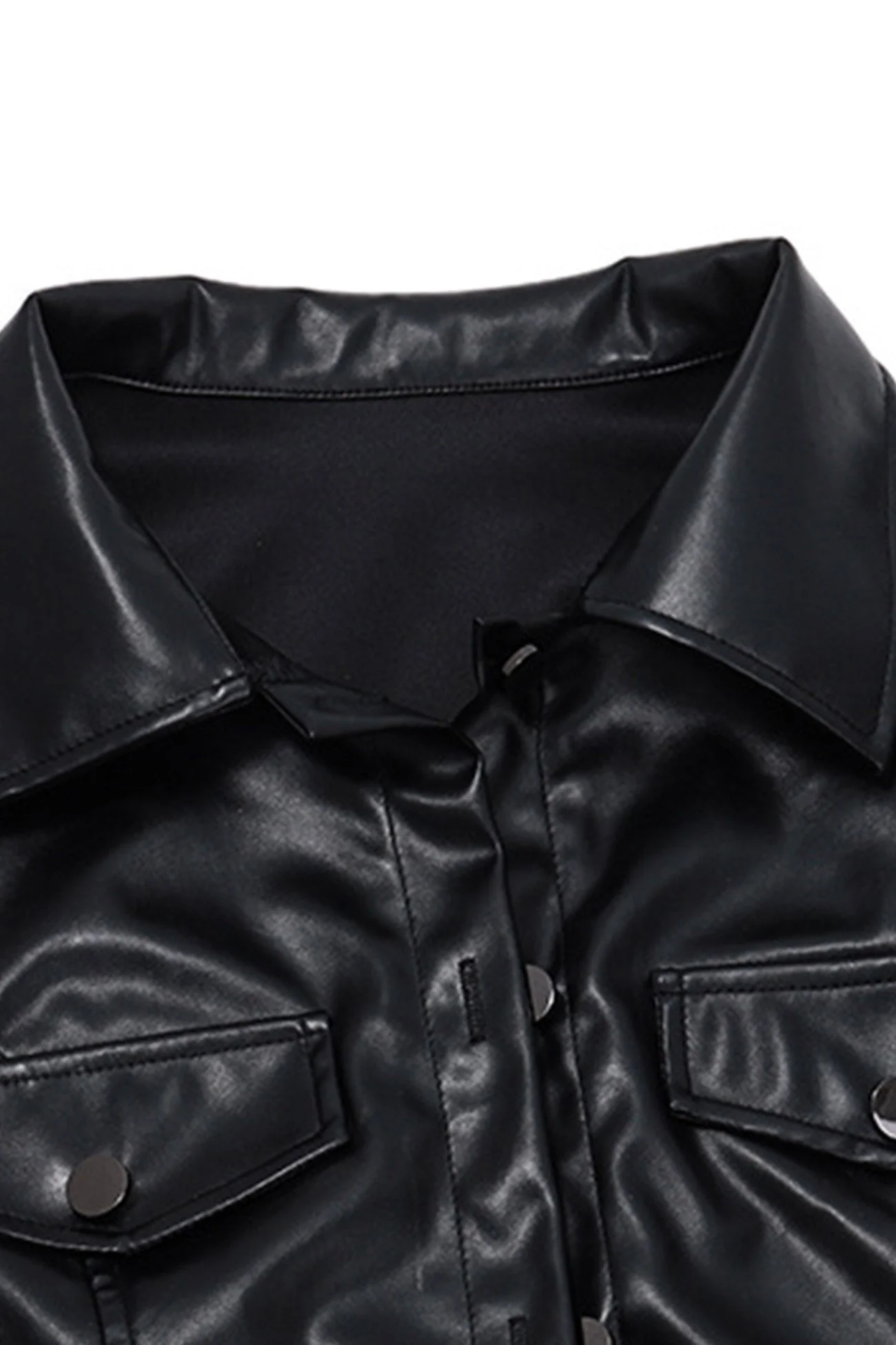 Cristina | Black short leather jacket - Image 8