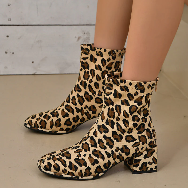 Cristina | Casual, pointed, comfortable outdoor shoes with patchwork print - Image 3