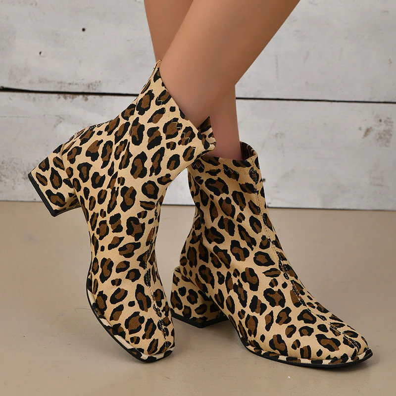 Cristina | Casual, pointed, comfortable outdoor shoes with patchwork print - Image 5