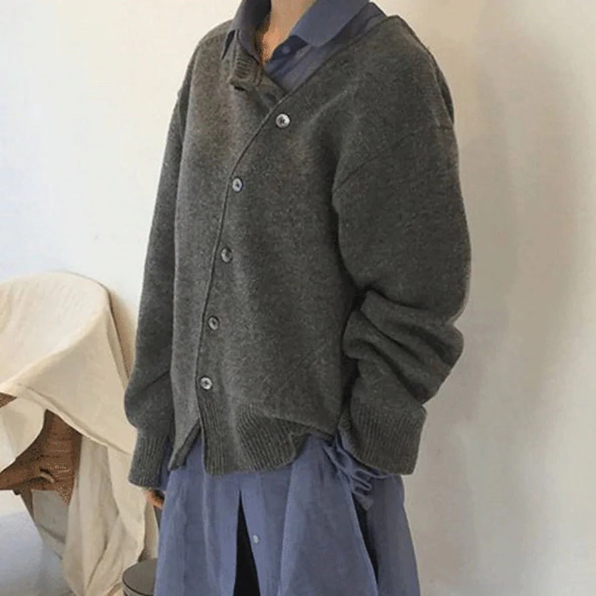 Cristina® | Comfortable wrap jacket with playful button placket - Image 5