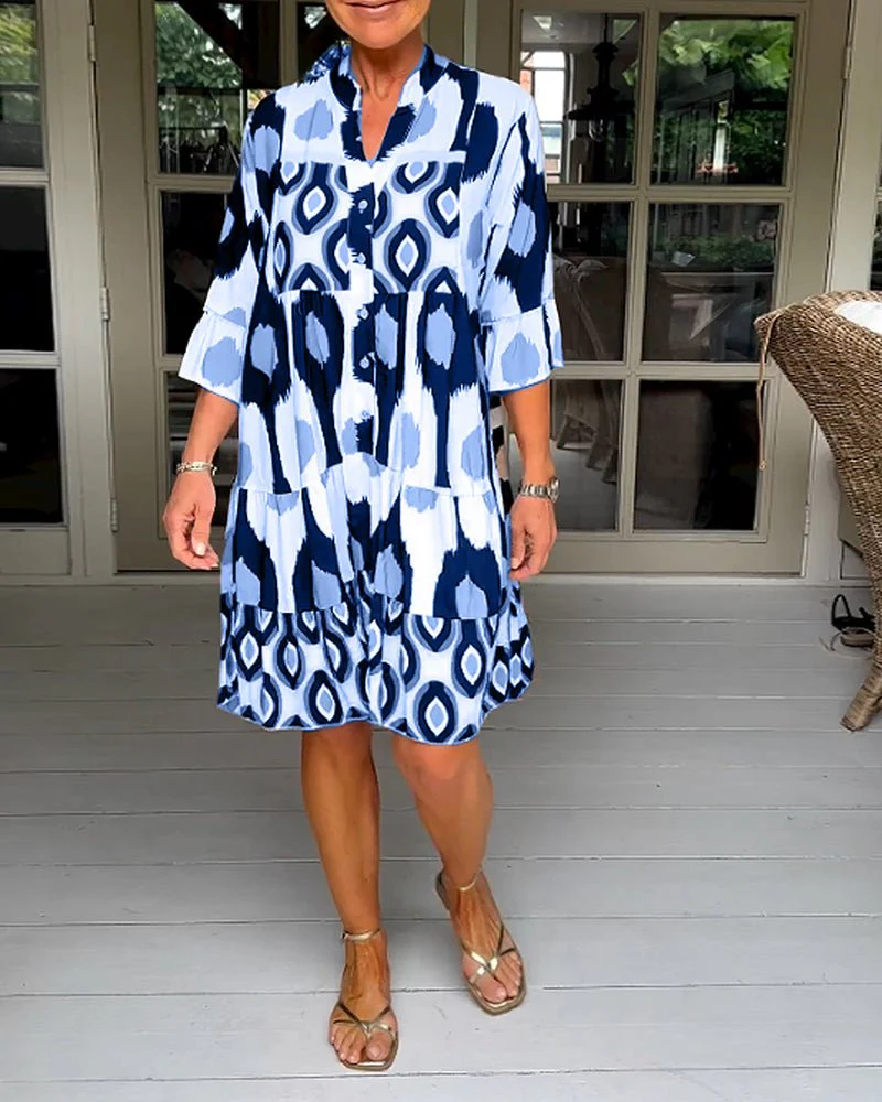 Cristina® | Vintage Dress With Print - Image 3