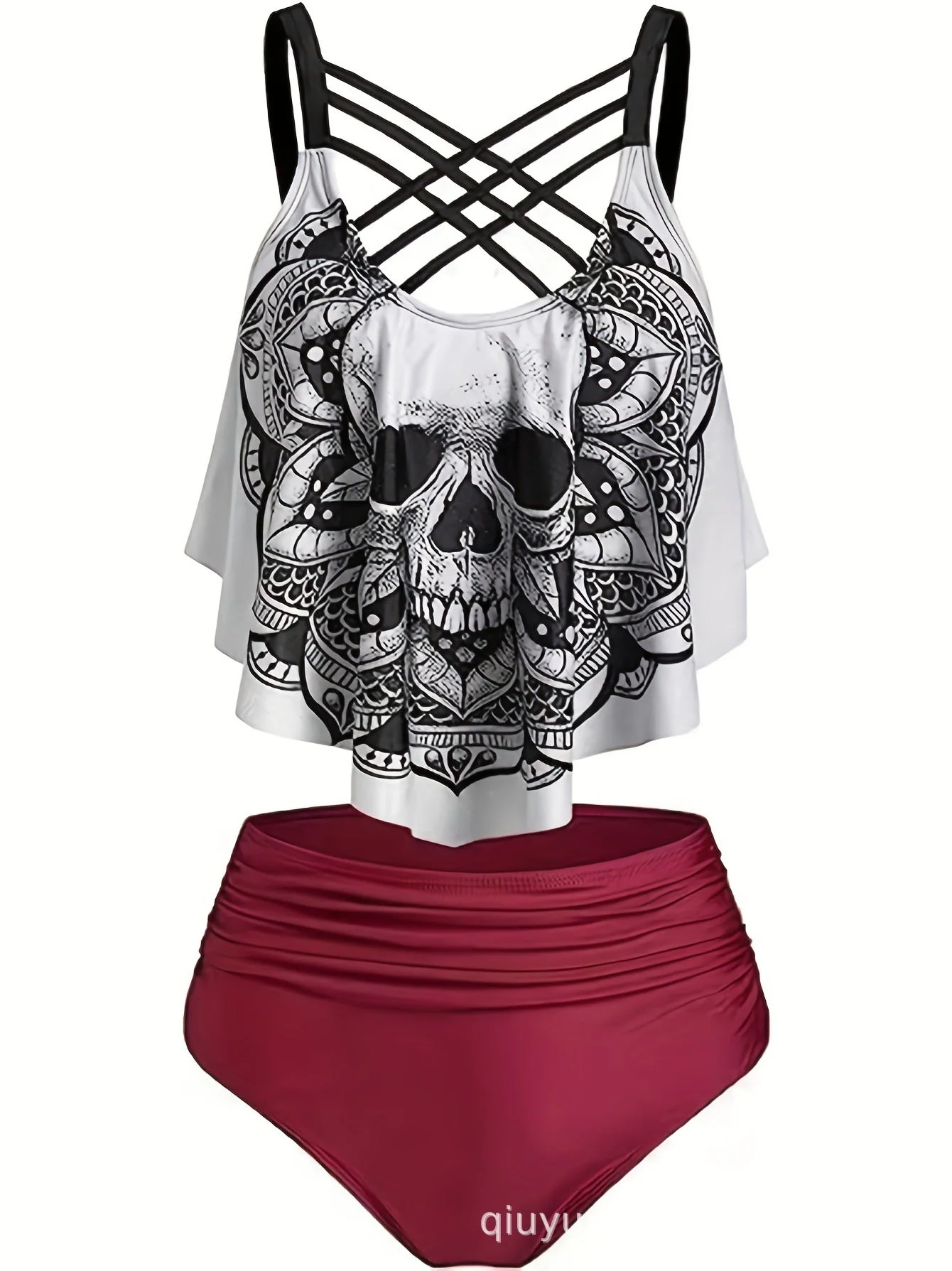 Cristina® | Women'S Bikini Set With Playful Lace Design And Unique Skull Motif - Image 6