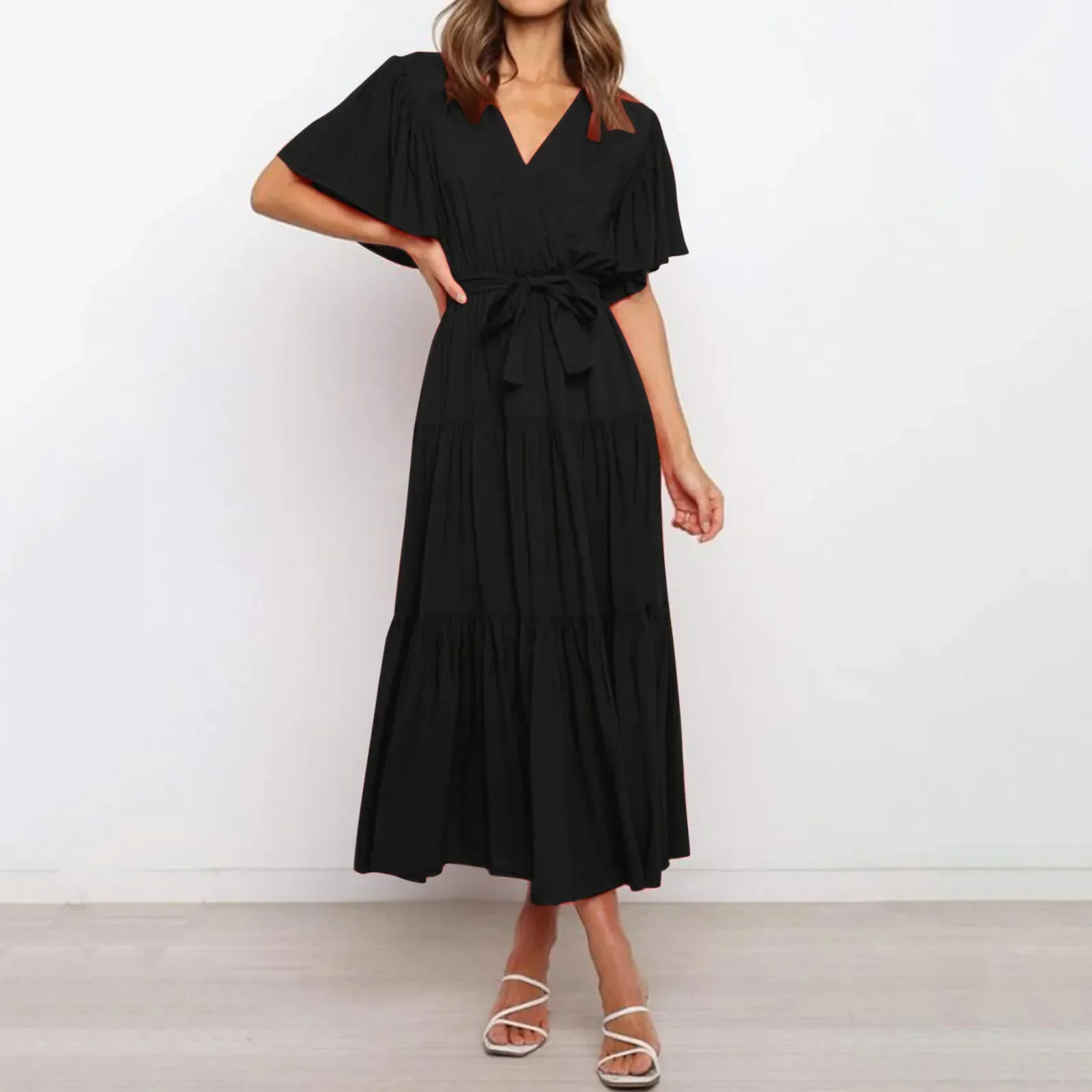 Cupaima® | Maxi Dress With A Deep V-Neck