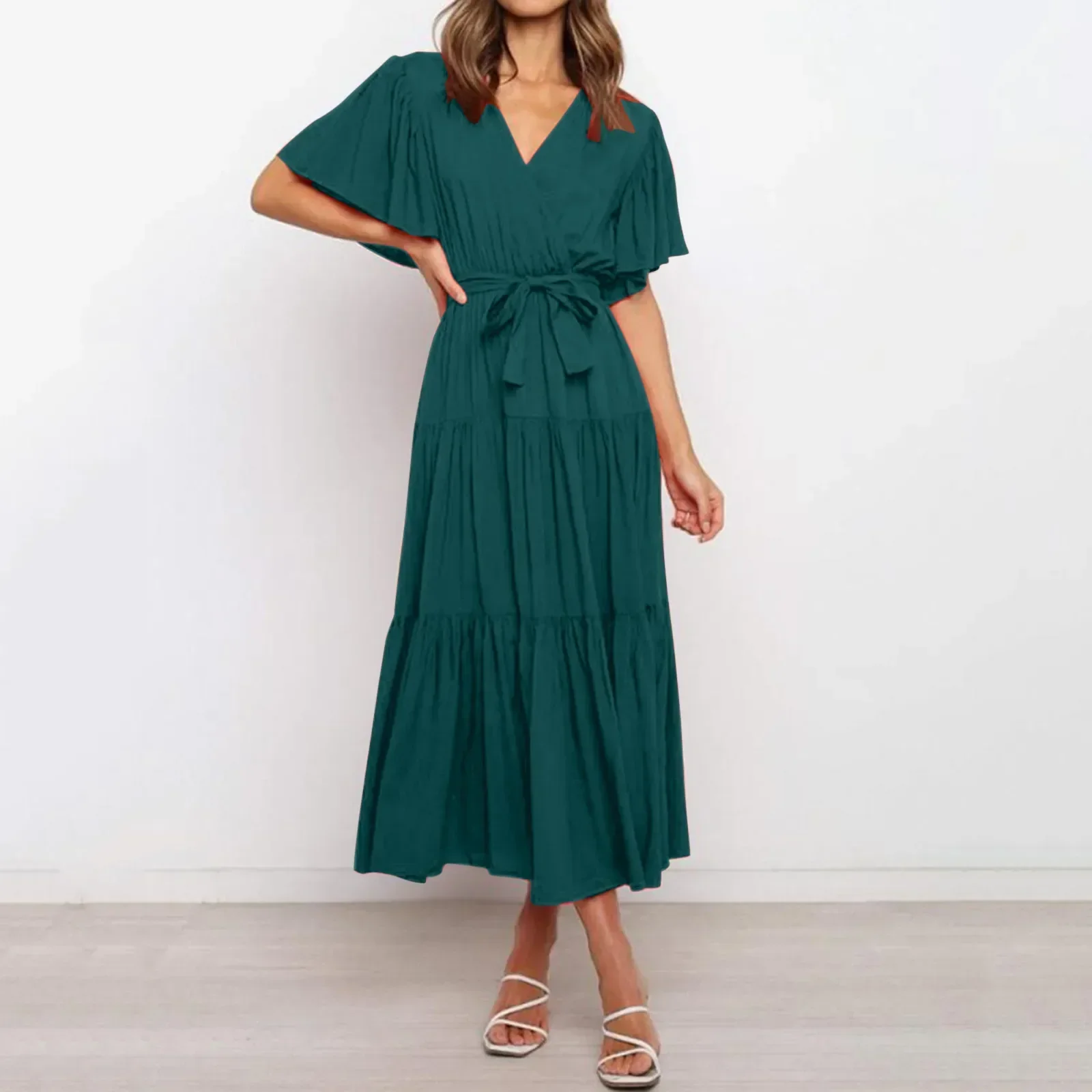 Cupaima® | Maxi Dress With A Deep V-Neck - Image 3