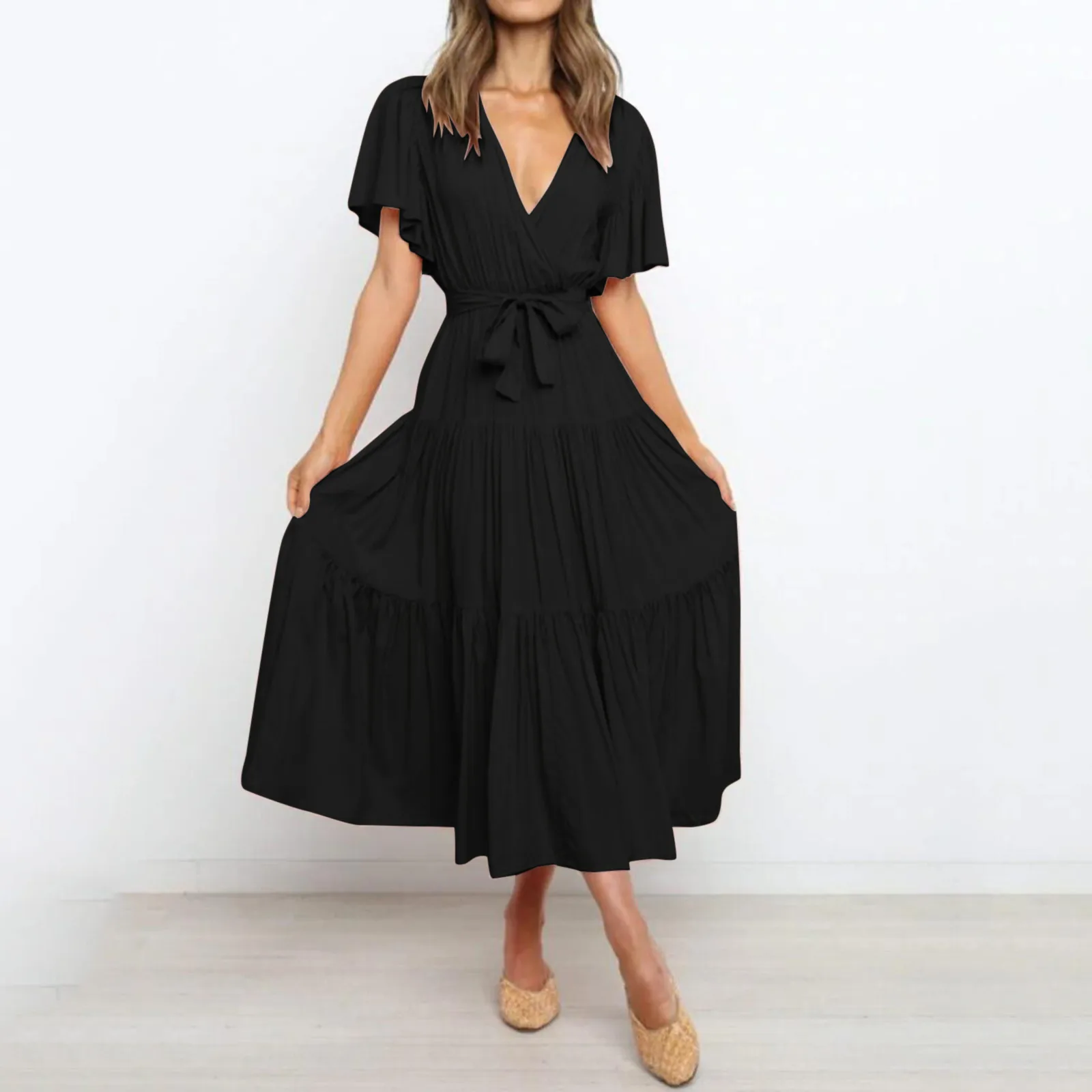 Cupaima® | Maxi Dress With A Deep V-Neck - Image 5