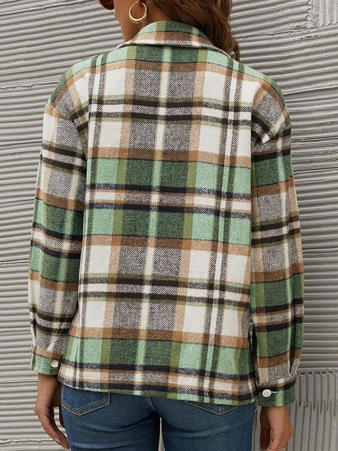 Dafne | Checked, long-sleeved jacket with a collar - Image 2