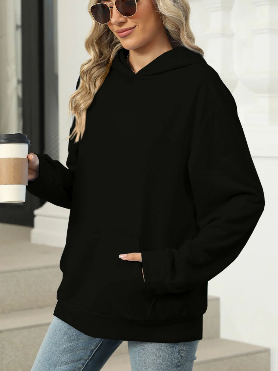 Dagmar | Hoodie with pockets and long sleeves - Image 11