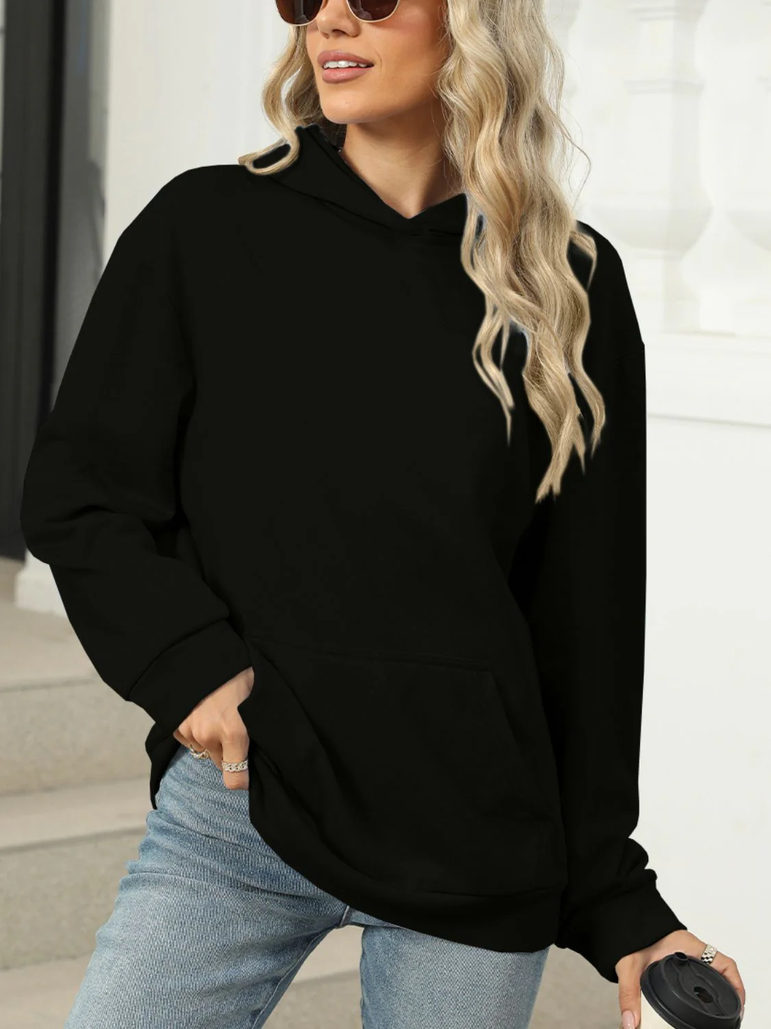 Dagmar | Hoodie with pockets and long sleeves - Image 12