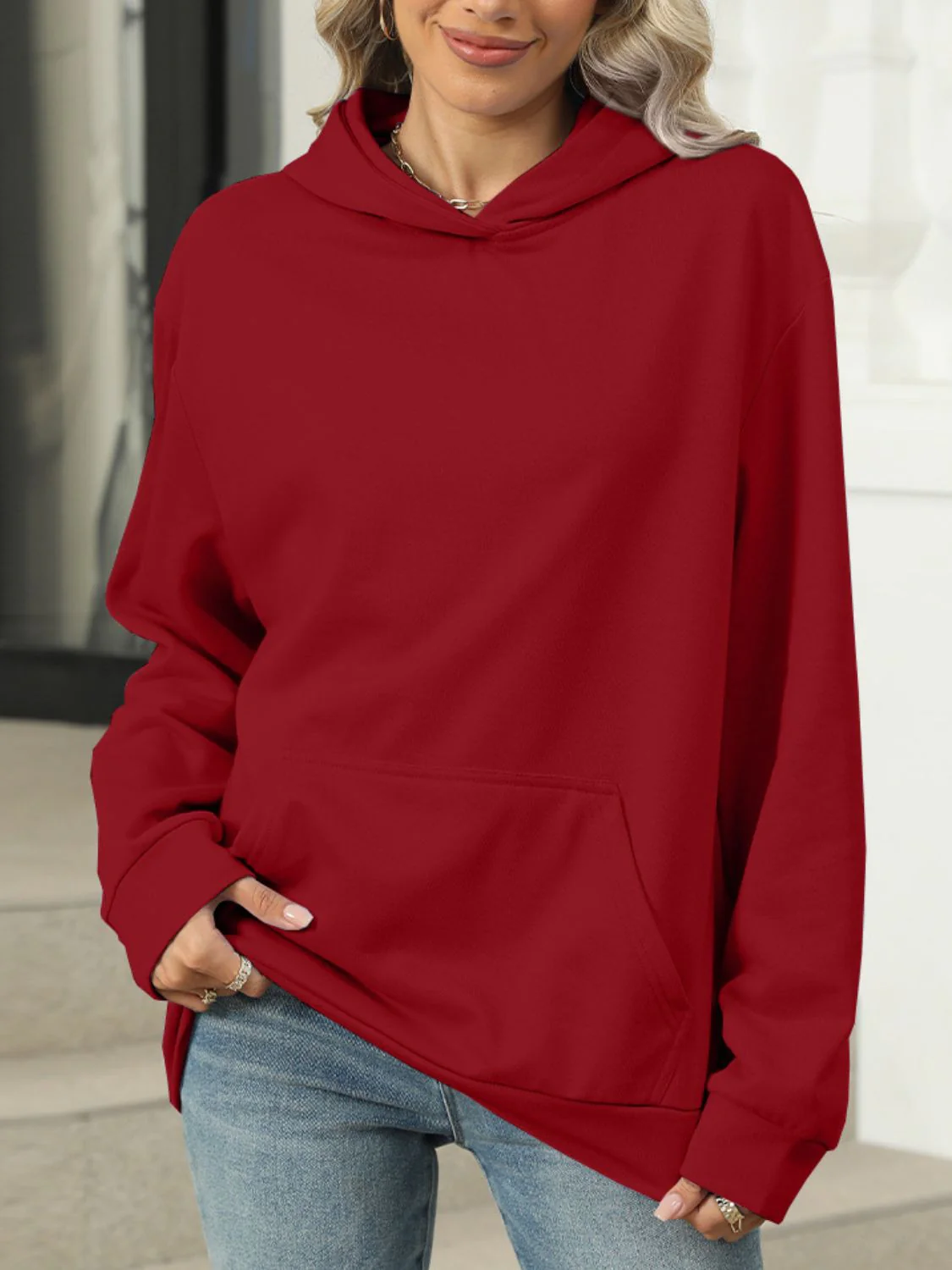 Dagmar | Hoodie with pockets and long sleeves - Image 16