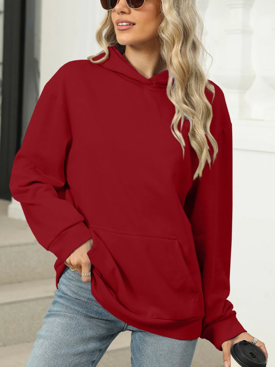 Dagmar | Hoodie with pockets and long sleeves - Image 17