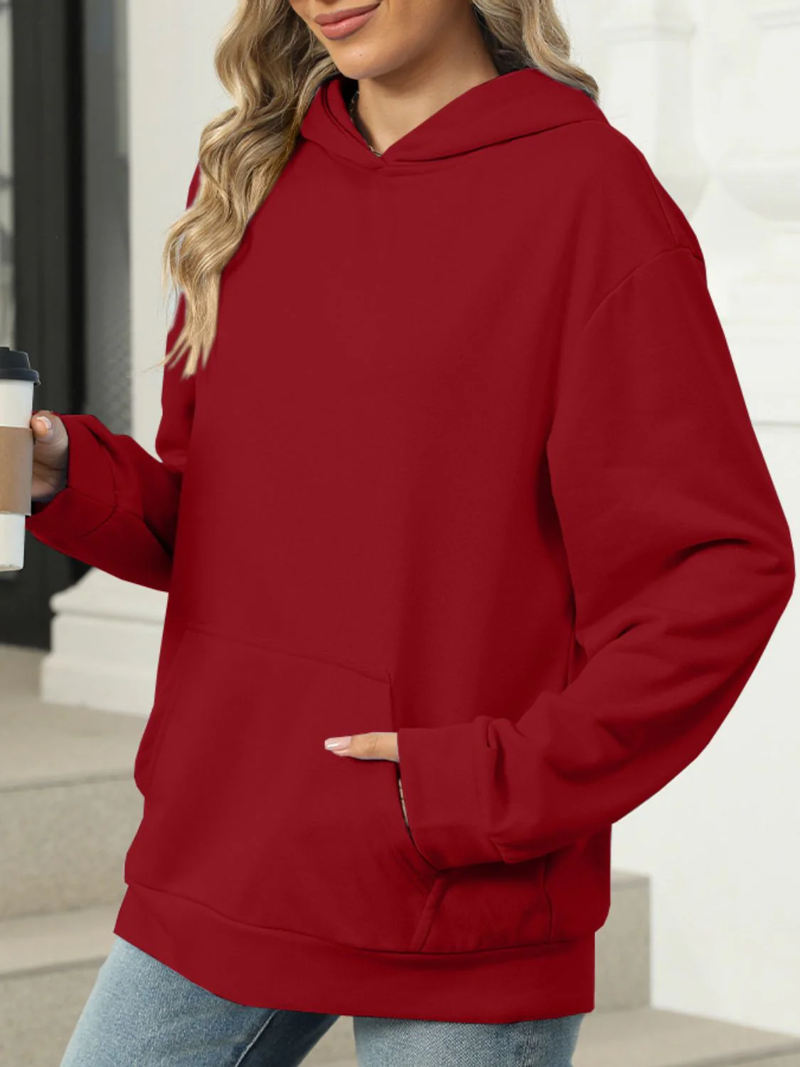 Dagmar | Hoodie with pockets and long sleeves - Image 18