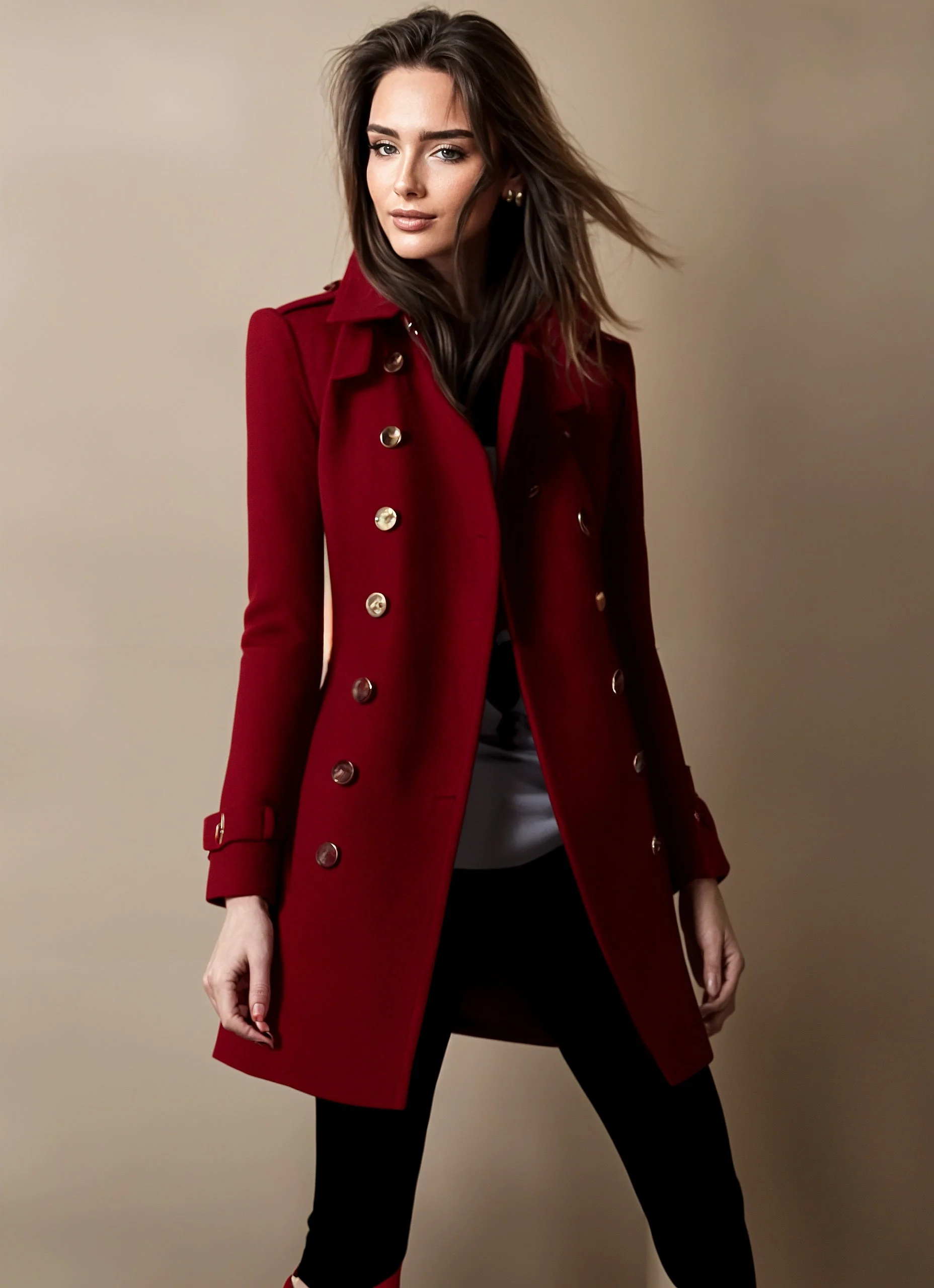 Dalia® | Elegant winter jacket for women with buttons - Image 2