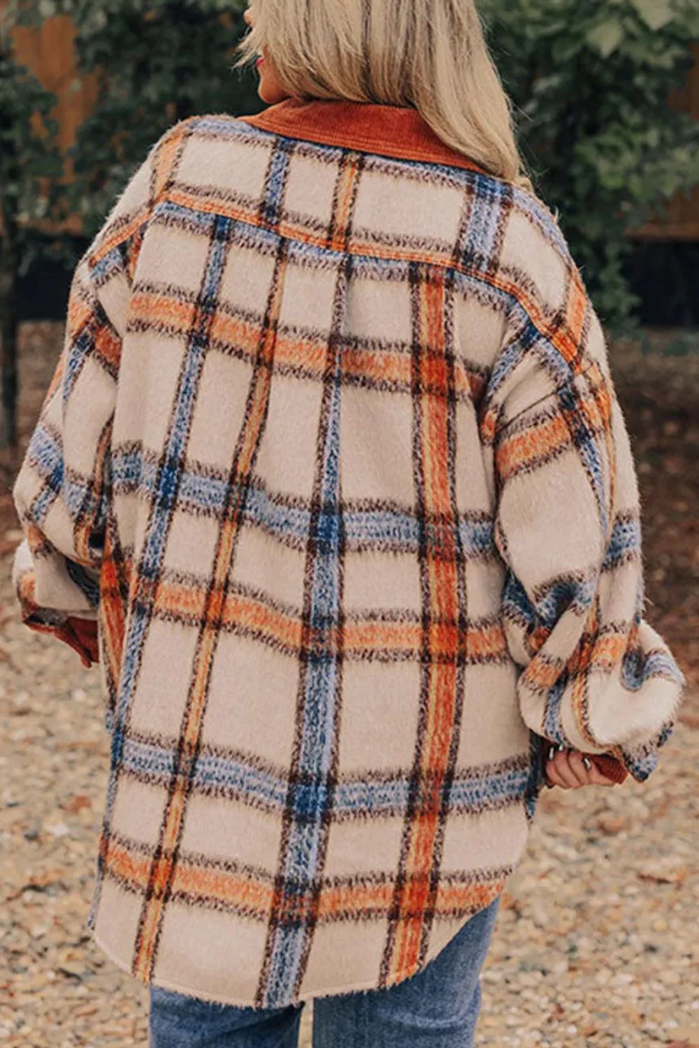 Damaris | Oversized checked button-down jacket - Image 2