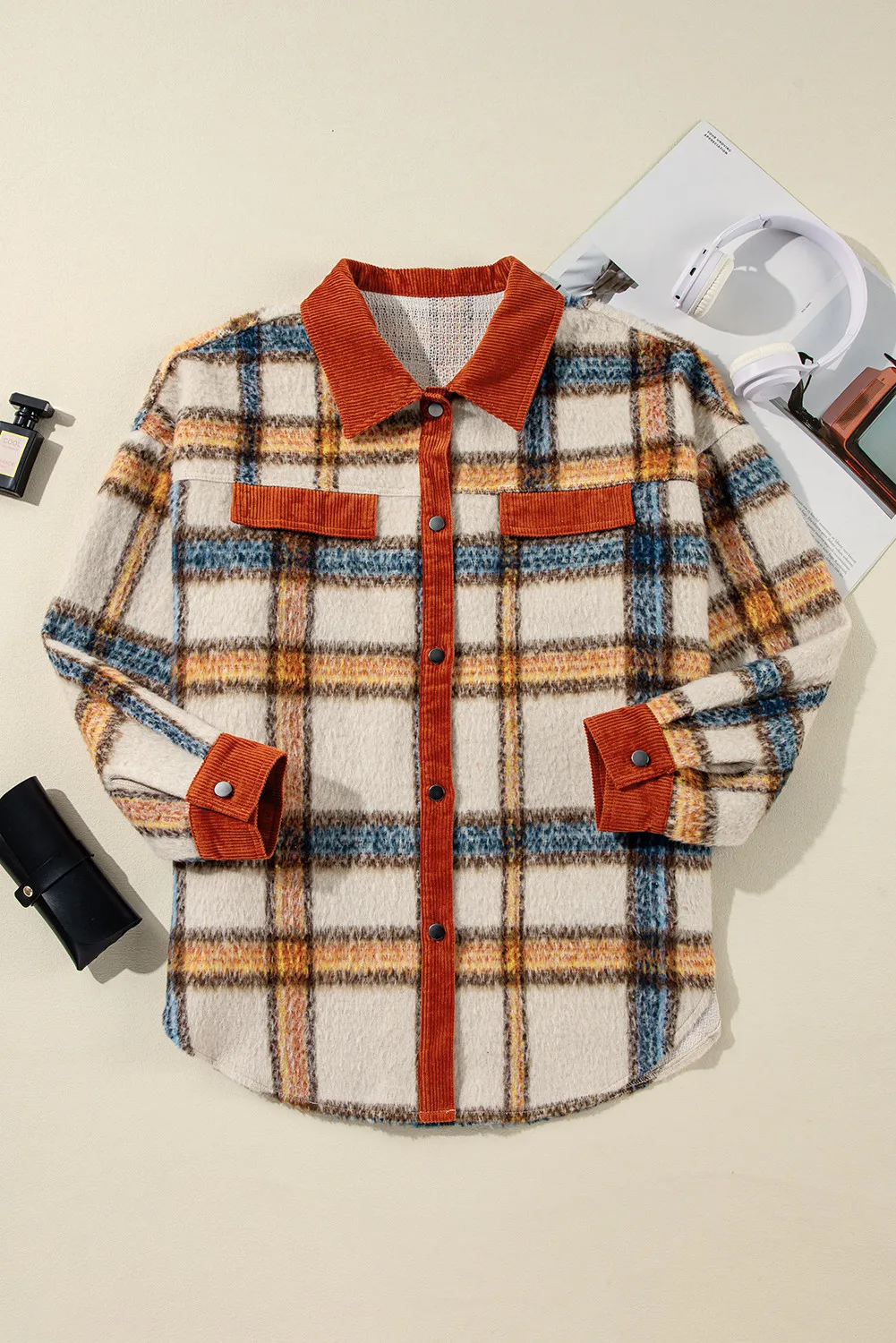 Damaris | Oversized checked button-down jacket - Image 3