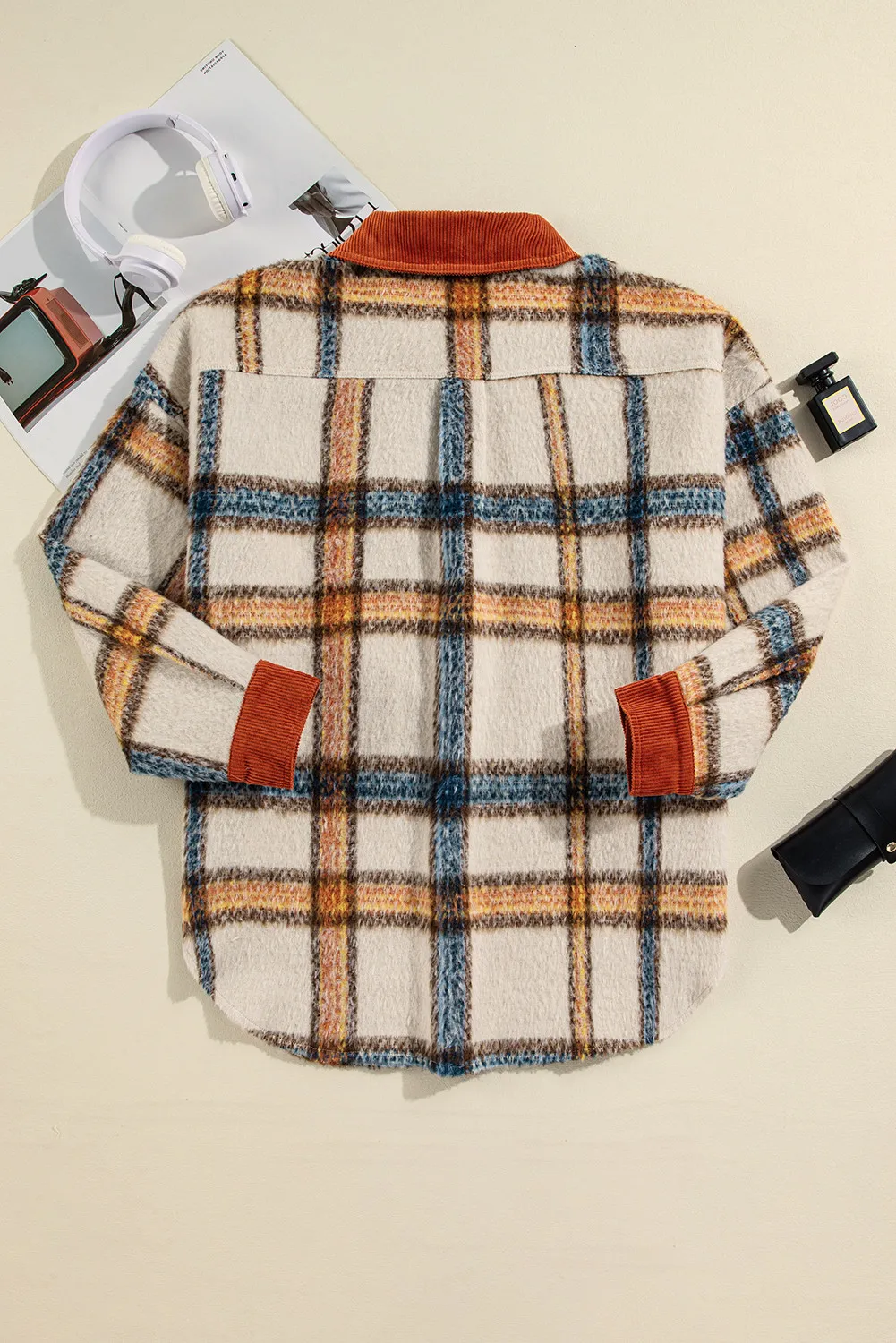 Damaris | Oversized checked button-down jacket - Image 4