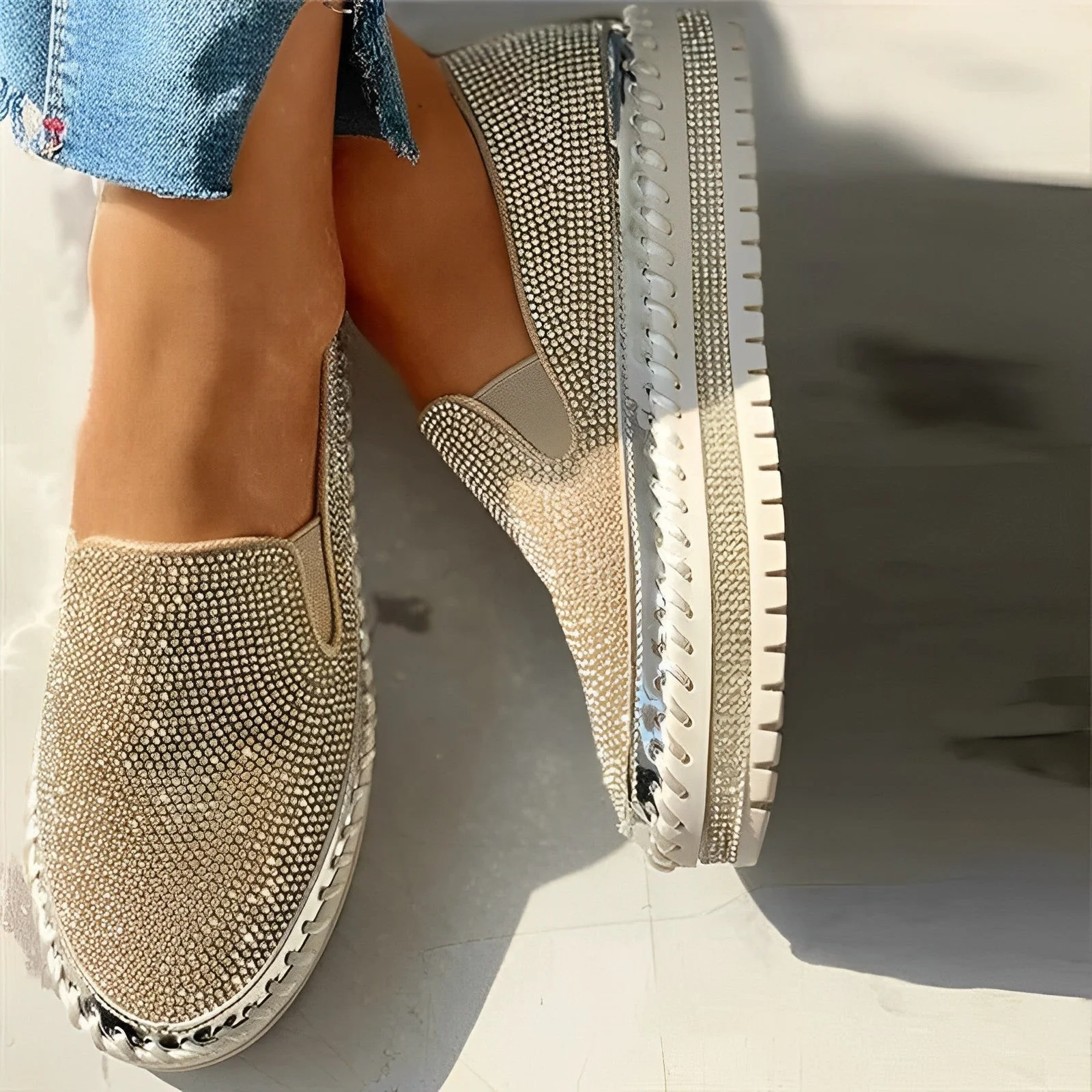 Dana® | Glittering Diamond Loafers - Image 5