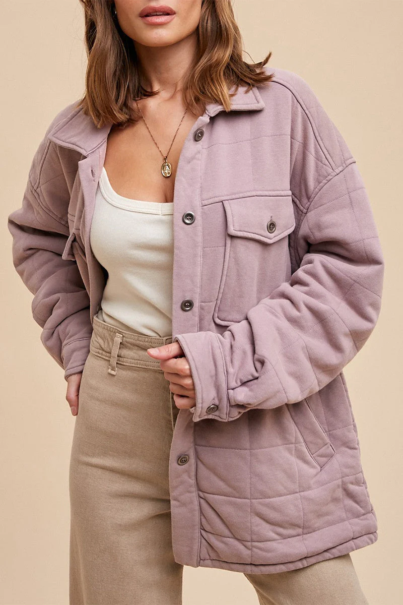Danielle | Casual everyday outerwear with plain pocket buttons and turn-down collar - Image 8