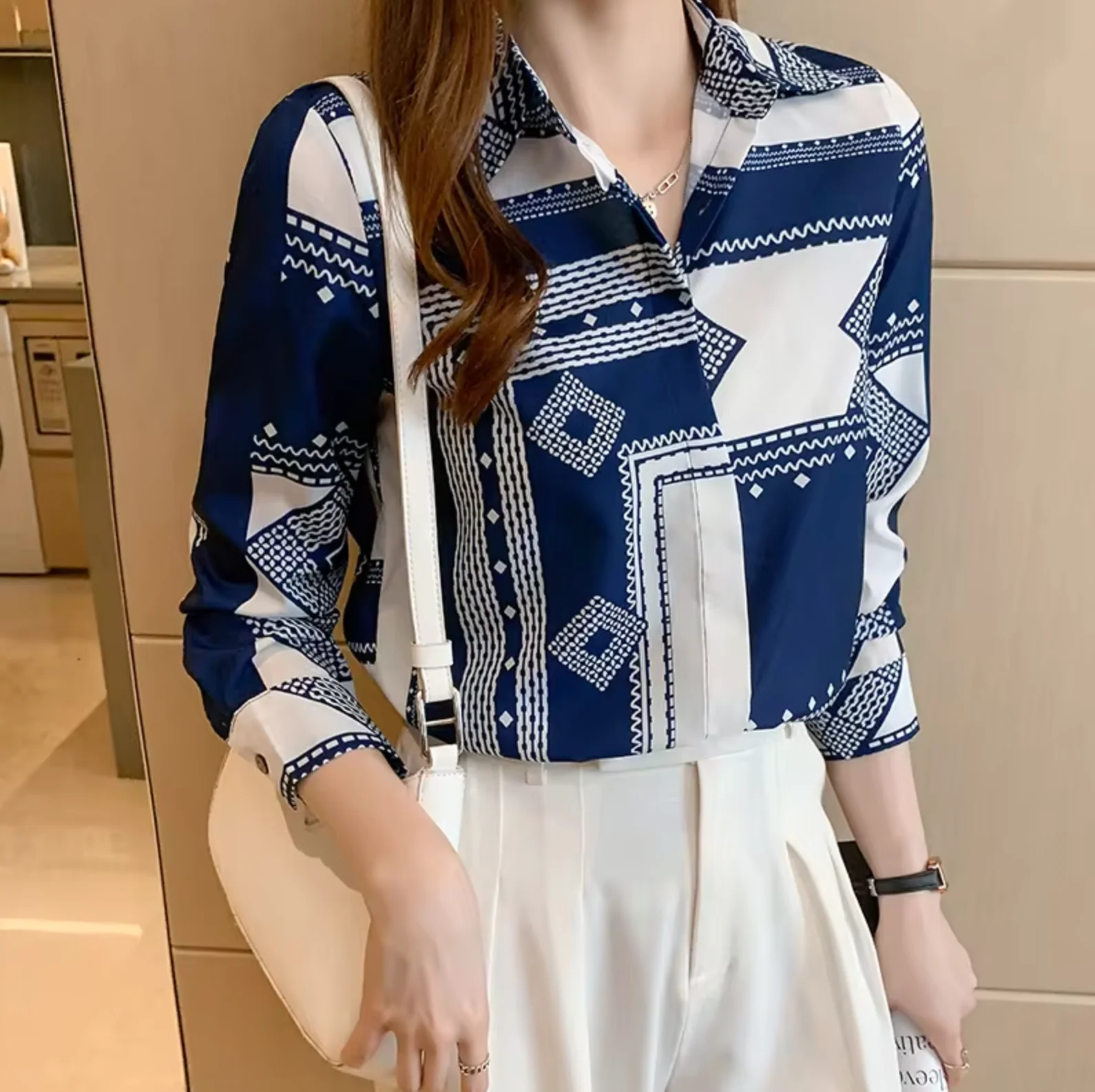 Danielle® | Geometric Print Blouse - Image 3
