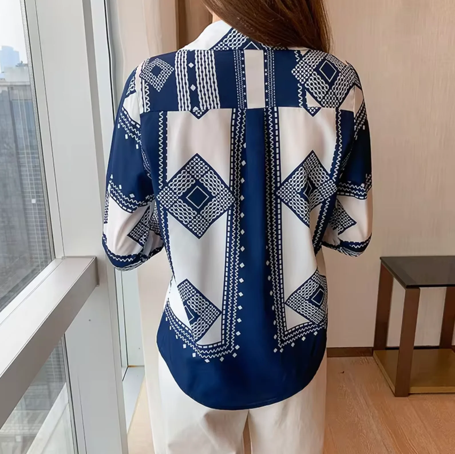 Danielle® | Geometric Print Blouse - Image 5