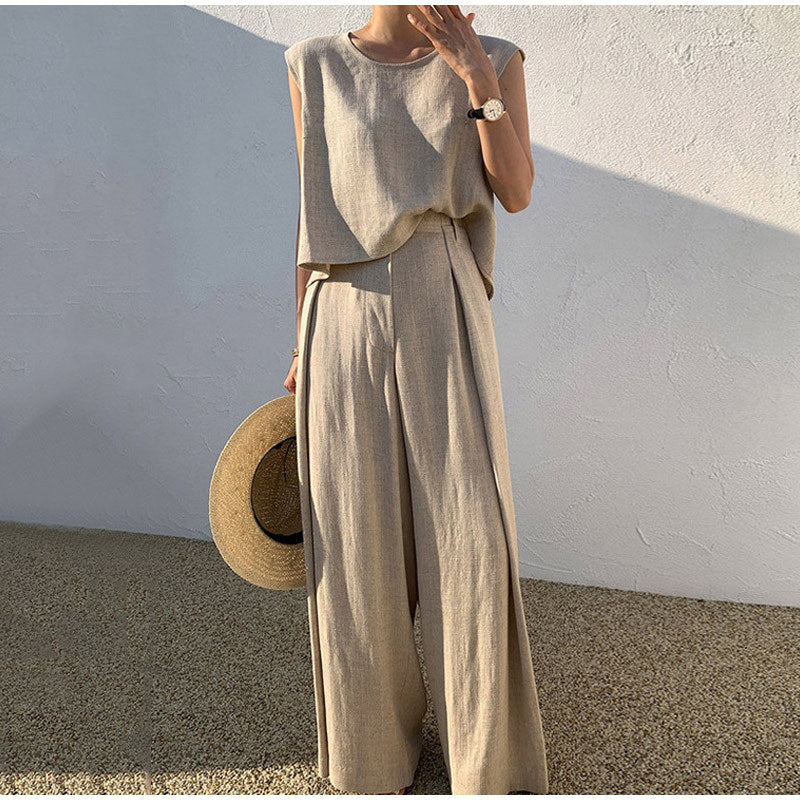 Danielle® | Loose Sleeveless Top And Wide-Legged Pants - Image 2