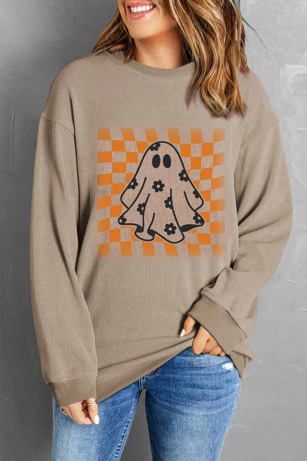 Daria | Ghost crew neck long sleeve sweatshirt