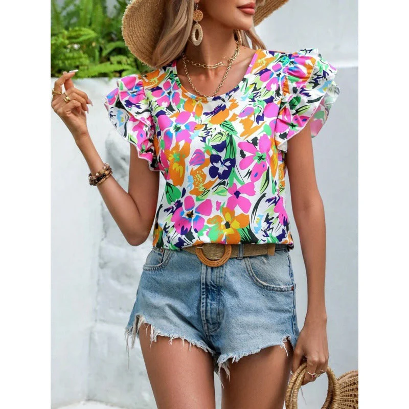 Debora® | Women'S Floral Puff Sleeve Top - Image 7