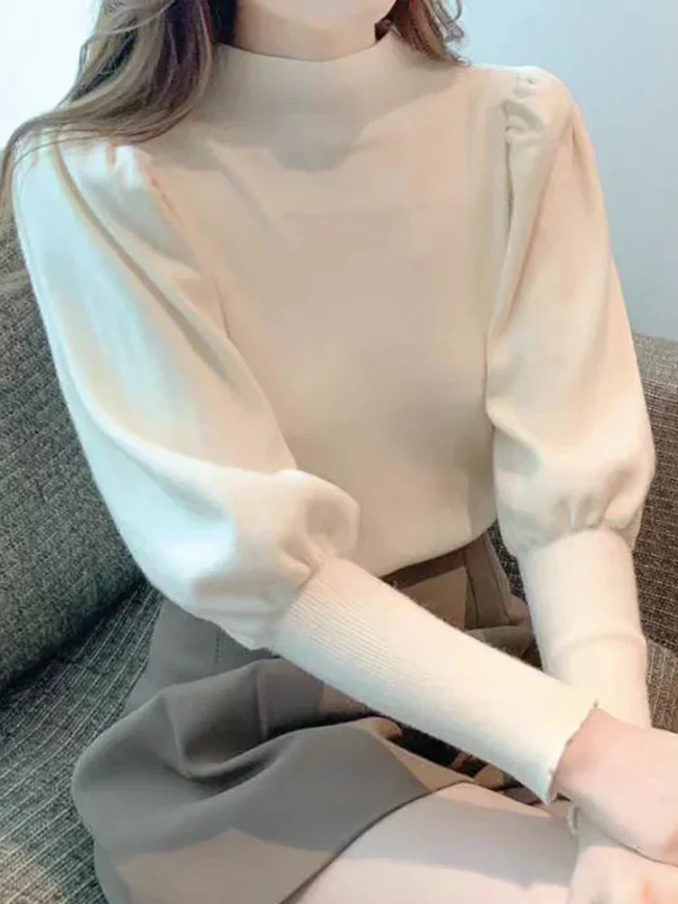 Deborah® | Round Neck Puff Long Sleeve Blouse for Women - Image 7
