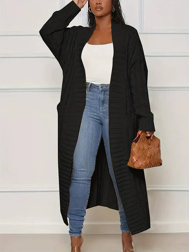 Deborah | Chunky knit jacket with pockets - Image 2
