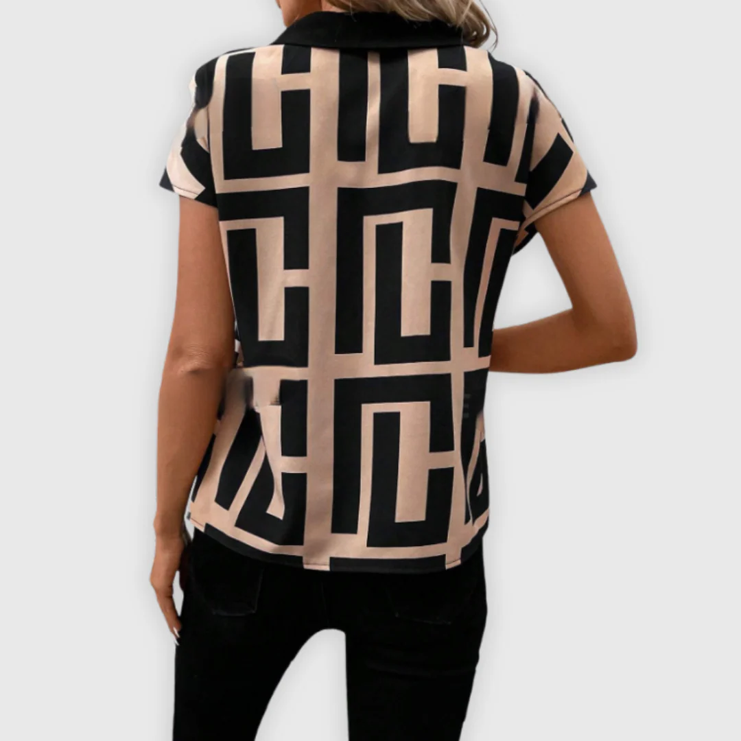 Delfina® | Elegant women's blouse V-neck business - Image 3