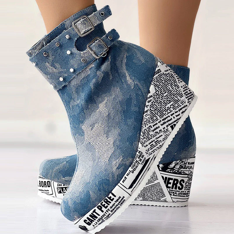 Delia | Casual, round out-door shoes in a patchwork design - Image 10